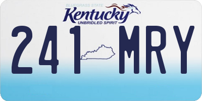 KY license plate 241MRY