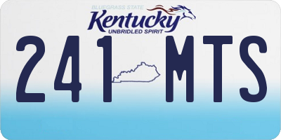KY license plate 241MTS