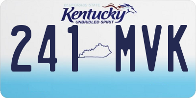 KY license plate 241MVK