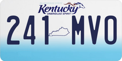 KY license plate 241MVO