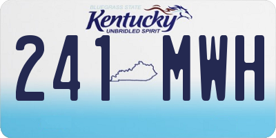 KY license plate 241MWH