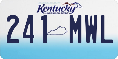 KY license plate 241MWL