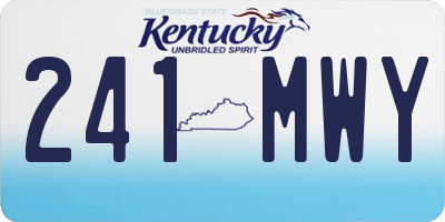 KY license plate 241MWY