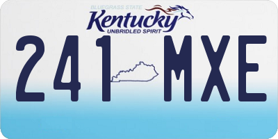 KY license plate 241MXE