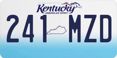 KY license plate 241MZD