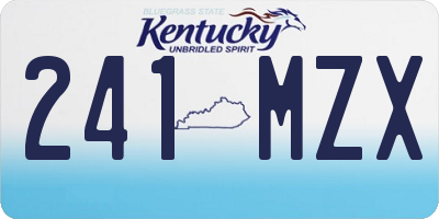 KY license plate 241MZX