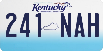 KY license plate 241NAH