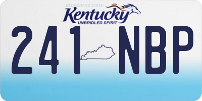 KY license plate 241NBP