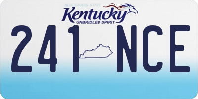 KY license plate 241NCE
