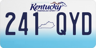 KY license plate 241QYD