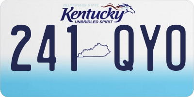 KY license plate 241QYO