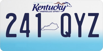 KY license plate 241QYZ