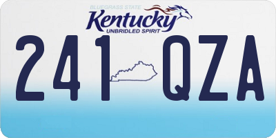 KY license plate 241QZA