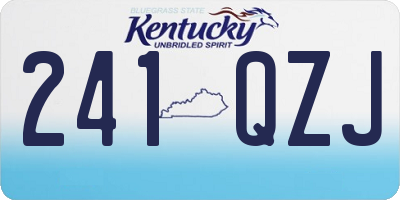 KY license plate 241QZJ