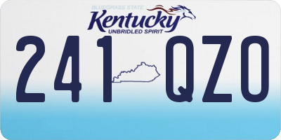 KY license plate 241QZO