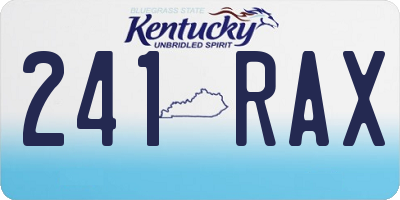 KY license plate 241RAX