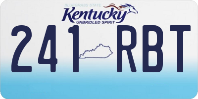 KY license plate 241RBT