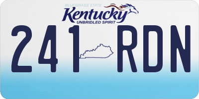 KY license plate 241RDN