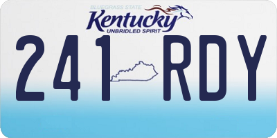 KY license plate 241RDY