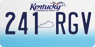 KY license plate 241RGV