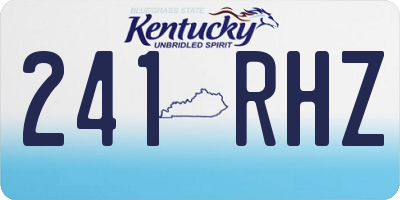 KY license plate 241RHZ