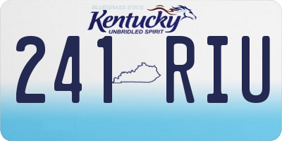 KY license plate 241RIU