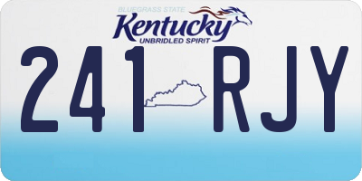 KY license plate 241RJY
