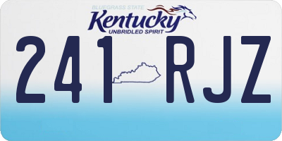 KY license plate 241RJZ