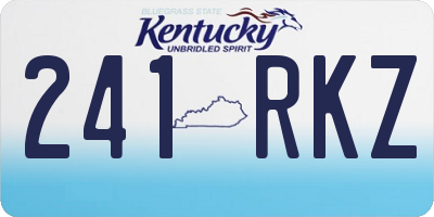 KY license plate 241RKZ