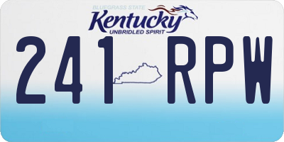 KY license plate 241RPW