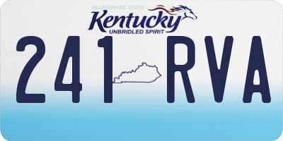 KY license plate 241RVA