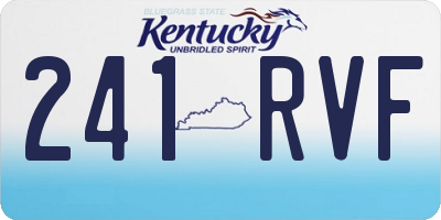 KY license plate 241RVF