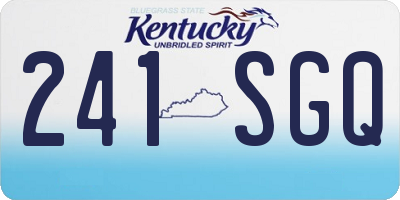 KY license plate 241SGQ