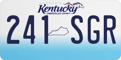 KY license plate 241SGR