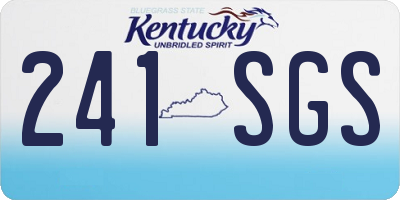 KY license plate 241SGS
