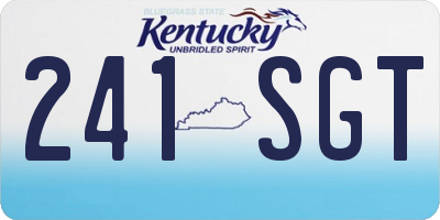 KY license plate 241SGT