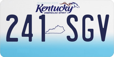 KY license plate 241SGV