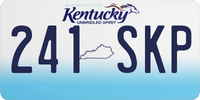 KY license plate 241SKP