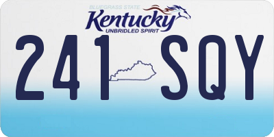 KY license plate 241SQY