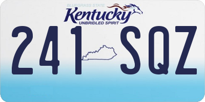 KY license plate 241SQZ