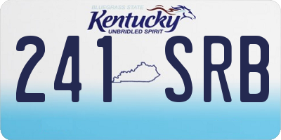 KY license plate 241SRB