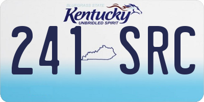 KY license plate 241SRC