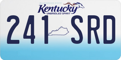 KY license plate 241SRD