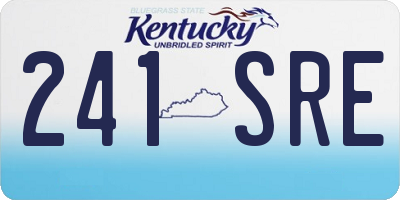 KY license plate 241SRE