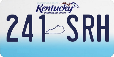 KY license plate 241SRH