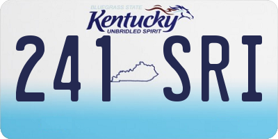 KY license plate 241SRI