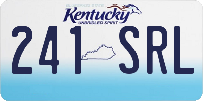 KY license plate 241SRL