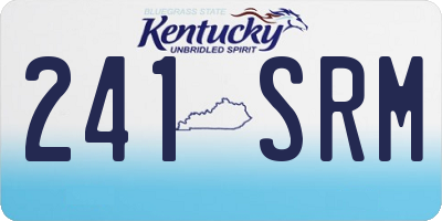 KY license plate 241SRM