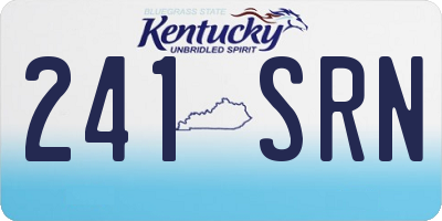 KY license plate 241SRN