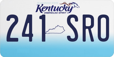 KY license plate 241SRO
